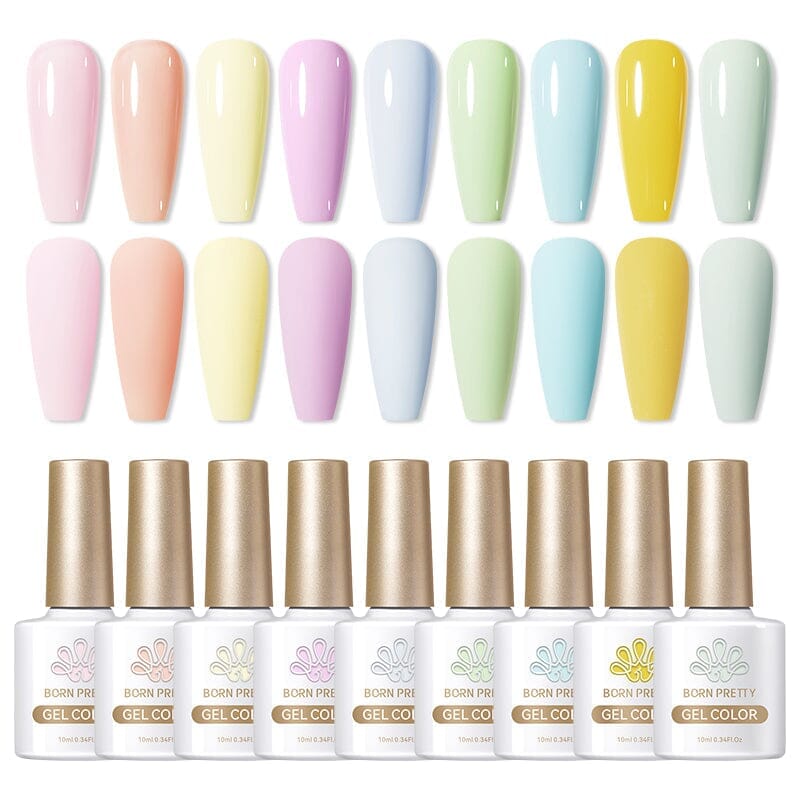 12 Colors Macaron Gel Polish Set 10ml Gel Nail Polish BORN PRETTY 