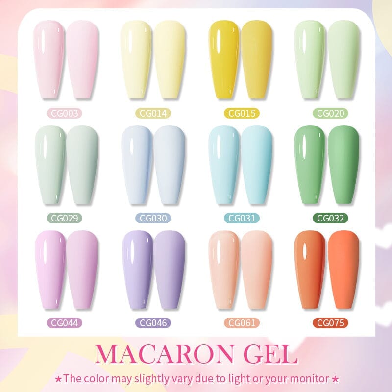 12 Colors Macaron Gel Polish Set 10ml Gel Nail Polish BORN PRETTY 