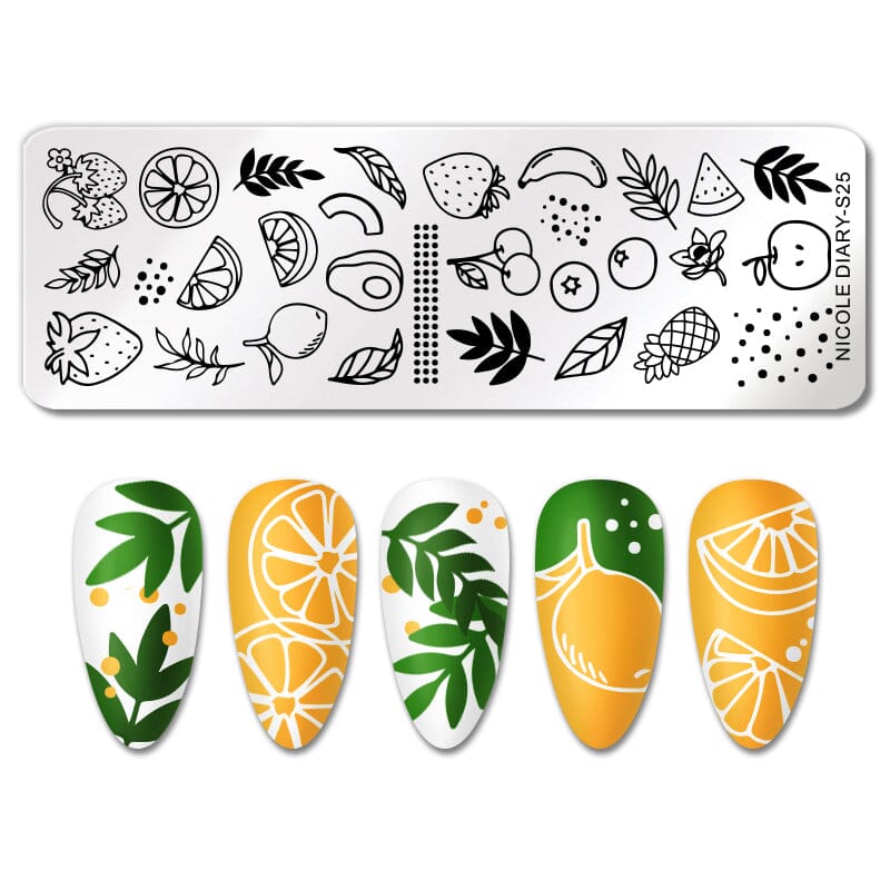 Rectangle Nail Stamping Plate S25 Stamping Nail BORN PRETTY 