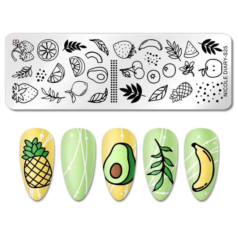 Rectangle Nail Stamping Plate S25 Stamping Nail BORN PRETTY 