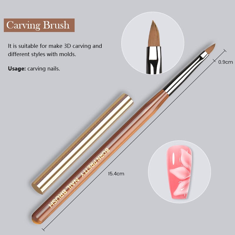 Acrylic UV Nail Brush Tools & Accessories BORN PRETTY Carving Brush 