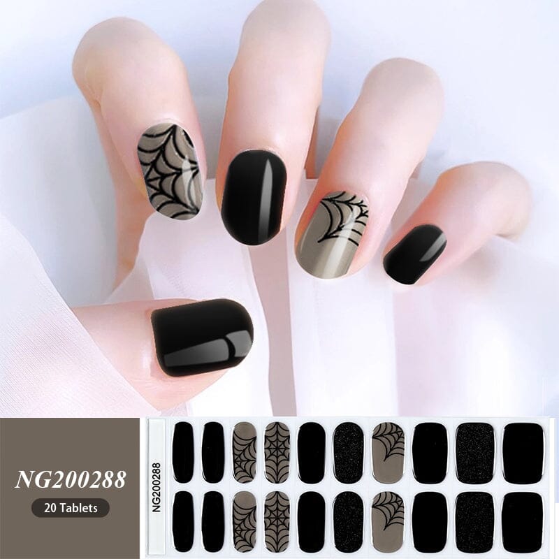 20 Tips Halloween Christmas Semi Cured Gel Nail Strips – BORN PRETTY