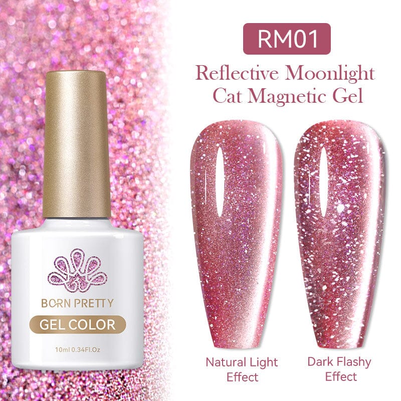 Reflective Moonlight Cat Magnetic Gel 10ml Gel Nail Polish BORN PRETTY RM01 