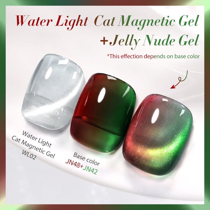 2pcs Set Water Light Cat Magnetic Gel & Jelly Nude Gel Gel Nail Polish BORN PRETTY 03 (3pcs) 