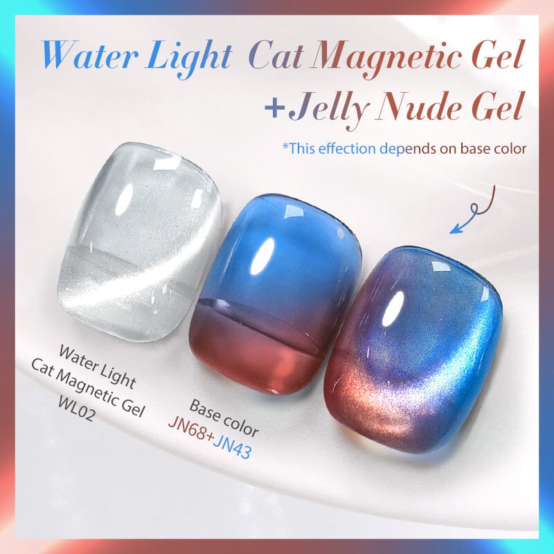 2pcs Set Water Light Cat Magnetic Gel & Jelly Nude Gel Gel Nail Polish BORN PRETTY 05 (3pcs) 