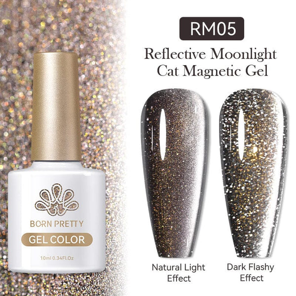 Reflective Moonlight Cat Magnetic Gel 10ml Gel Nail Polish BORN PRETTY RM05 