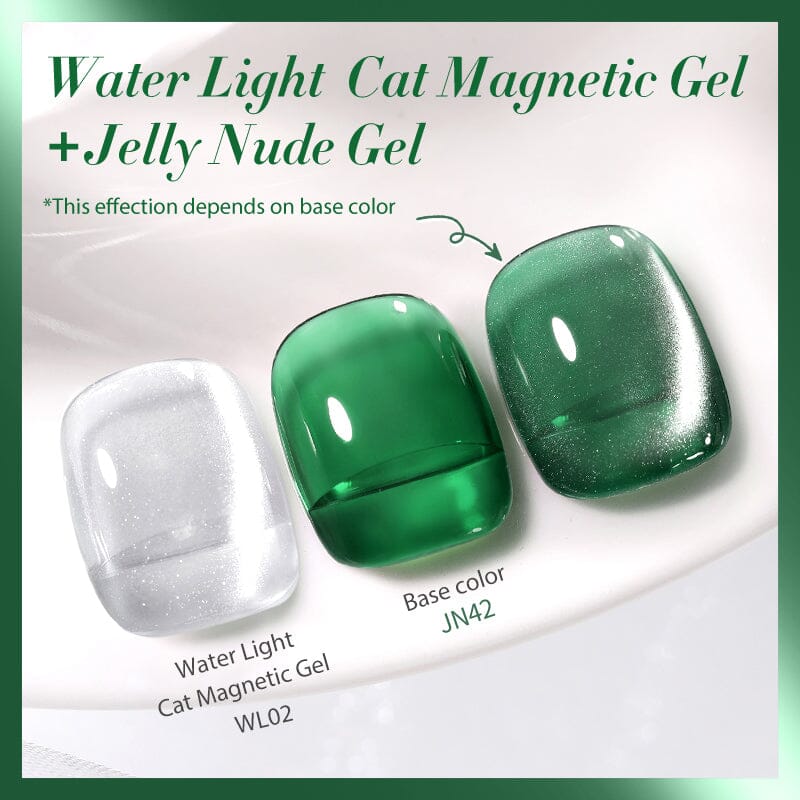 2pcs Set Water Light Cat Magnetic Gel & Jelly Nude Gel Gel Nail Polish BORN PRETTY 14 