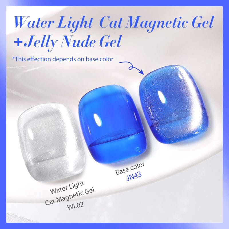 2pcs Set Water Light Cat Magnetic Gel & Jelly Nude Gel Gel Nail Polish BORN PRETTY 15 