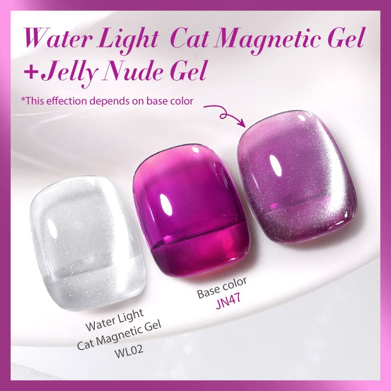 2pcs Set Water Light Cat Magnetic Gel & Jelly Nude Gel Gel Nail Polish BORN PRETTY 17 