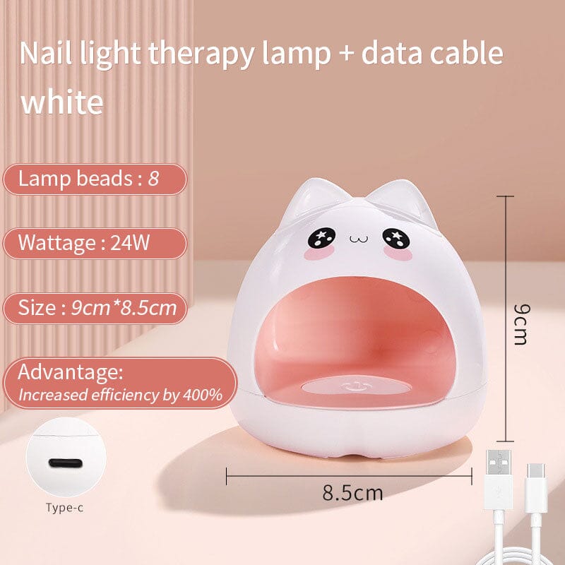 24W UV LED Nail Lamp USB Rechargeable Nail Tools BORN PRETTY White Kitten 
