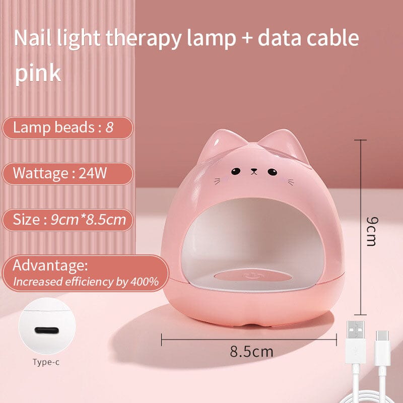 24W UV LED Nail Lamp USB Rechargeable Nail Tools BORN PRETTY Pink Kitten 