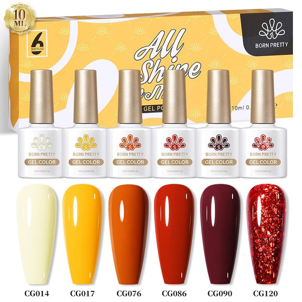 6 Colors Autumn Winter Gel Polish Set 10ml Kits & Bundles BORN PRETTY Set 34 