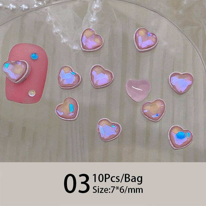 10pcs Macaron Ice Heart Nail Art Decorations Nail Decoration No Brand 03 