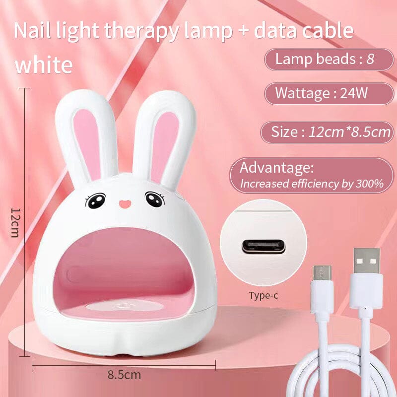 24W UV LED Nail Lamp USB Rechargeable Nail Tools BORN PRETTY White Bunny 