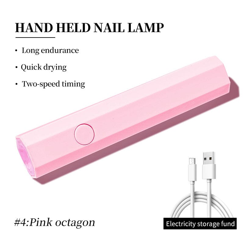 Pink Octagon Handheld Nail Lamp 3W Tools & Accessories No Brand 