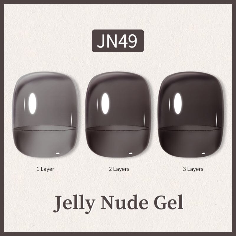 Black Jelly Nude Gel JN49 10ml Gel Nail Polish BORN PRETTY 