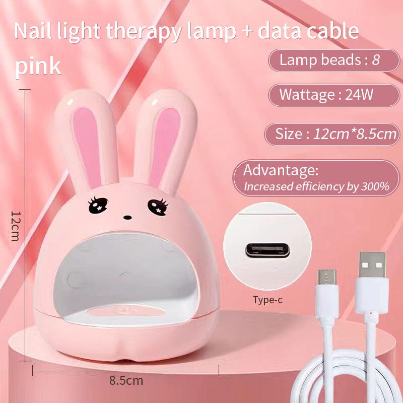 24W UV LED Nail Lamp USB Rechargeable Nail Tools BORN PRETTY Pink Bunny 