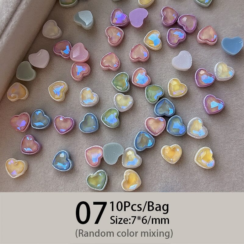 10pcs Macaron Ice Heart Nail Art Decorations Nail Decoration No Brand 07 