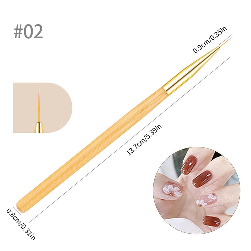 Woodiness Handle Nail Art Brushes Tools & Accessories BORN PRETTY 02 
