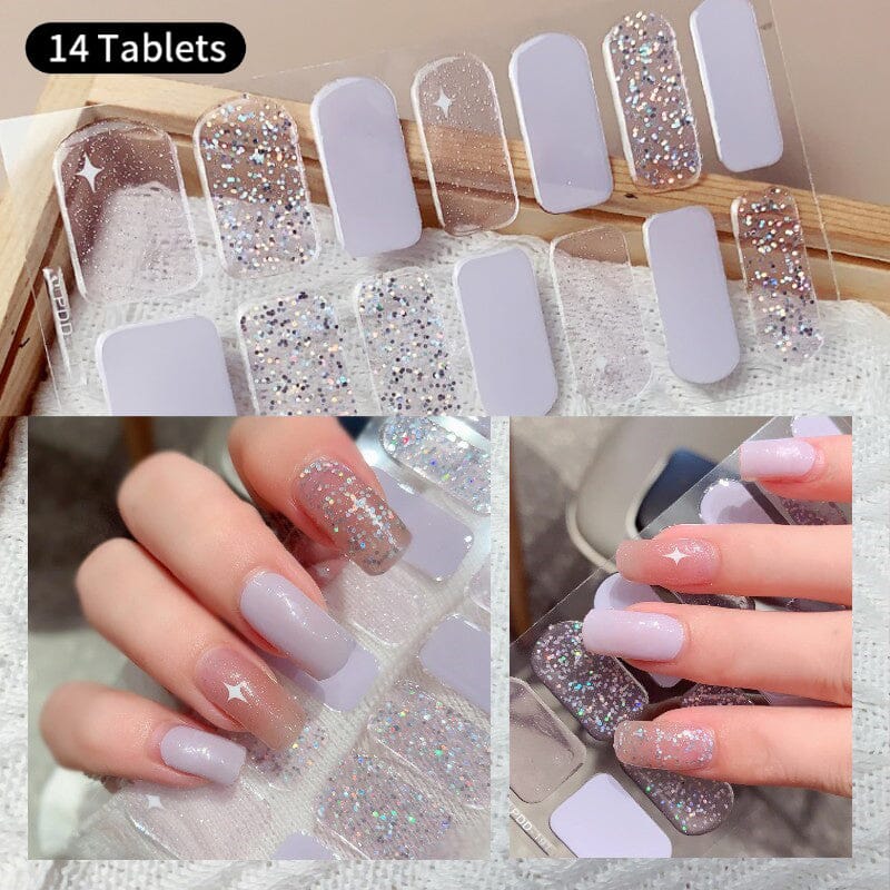 14 Strips Gel Nail Strips Full Cover Nail Stickers Nail Sticker No Brand 05 