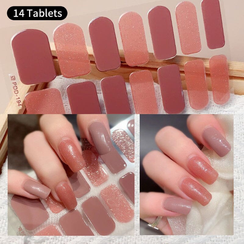 14 Strips Gel Nail Strips Full Cover Nail Stickers Nail Sticker No Brand 07 