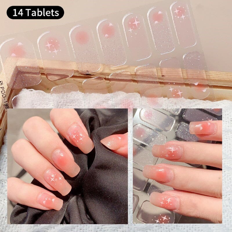 14 Strips Gel Nail Strips Full Cover Nail Stickers Nail Sticker No Brand 09 