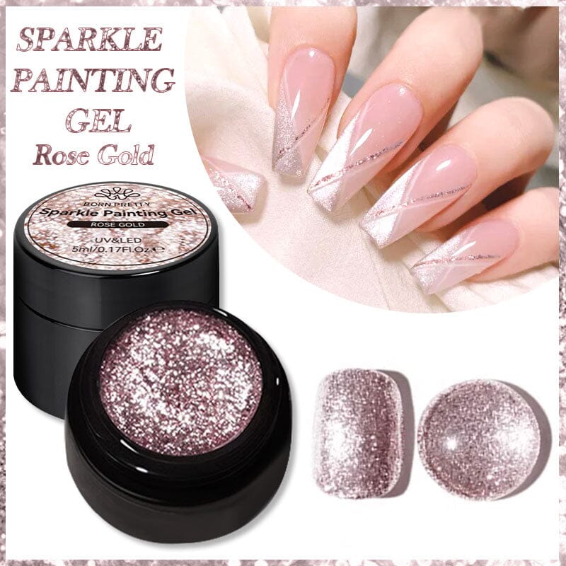 Sparkle Painting Gel 5ml Gel Nail Polish BORN PRETTY Rose Gold 