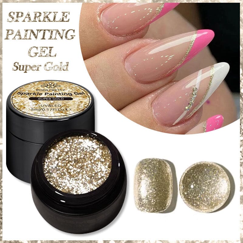 Sparkle Painting Gel 5ml Gel Nail Polish BORN PRETTY Super Gold 