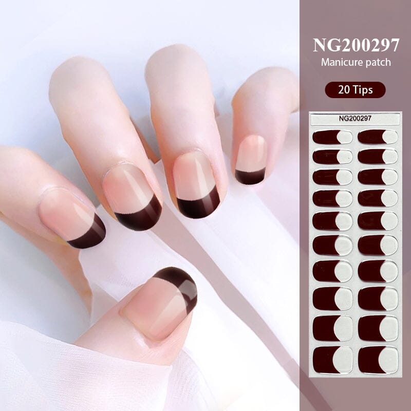 20 Tips Halloween Christmas Semi Cured Gel Nail Strips Nail Sticker BORN PRETTY NG200297 