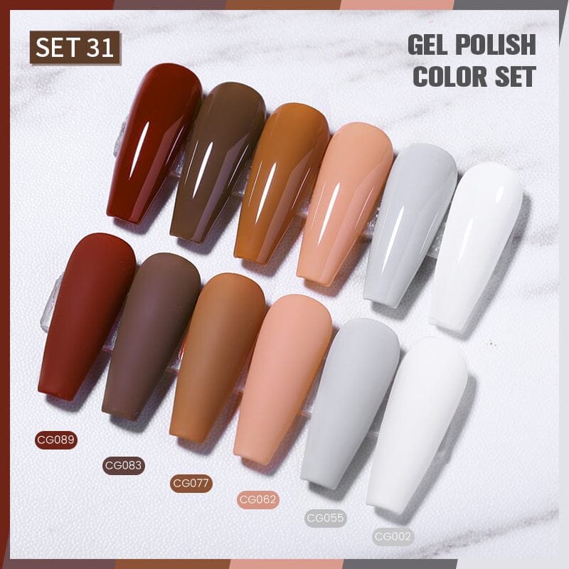 6 Colors Autumn Winter Gel Polish Set 10ml Kits & Bundles BORN PRETTY 