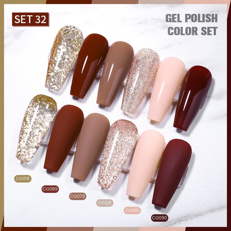 6 Colors Autumn Winter Gel Polish Set 10ml Kits & Bundles BORN PRETTY 