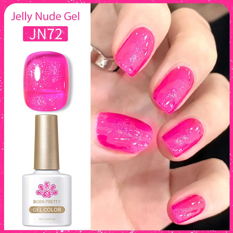 Rose Red Jelly Nude Gel JN72 10ml Gel Nail Polish BORN PRETTY 