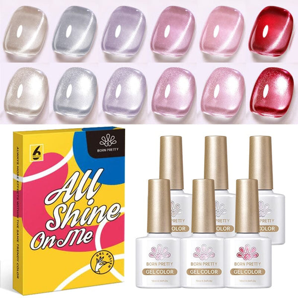 6 Colors Water Light Cat Magnetic Gel Polish Set 10ml Gel Nail Polish BORN PRETTY 