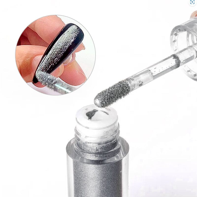 Semi-Solid Magic-Mirror Nail Art Glitter Powder Nail Powder No Brand 