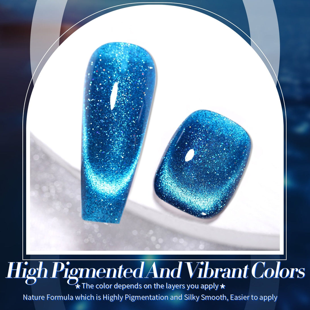 Blue Reflective Cat Magnetic Gel Polish 15ml Gel Nail Polish BORN PRETTY 