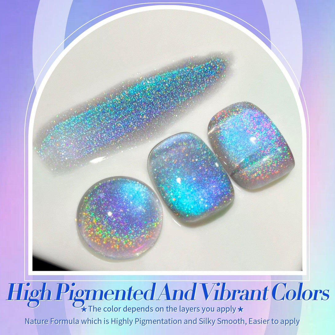 15ml Holo Glass Cat Magnetic Gel-Blue Gel Nail Polish BORN PRETTY 