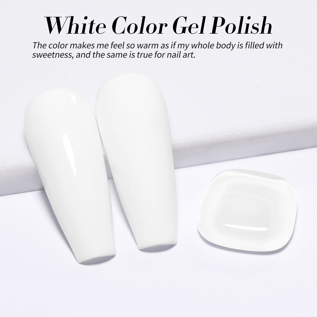 White Hema-Free Color Gel Polish #02 15ml Gel Nail Polish BORN PRETTY 