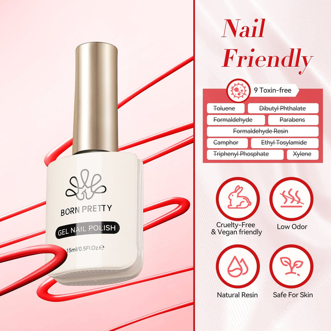 Red Hema-Free Color Gel Polish #03 15ml Gel Nail Polish BORN PRETTY 