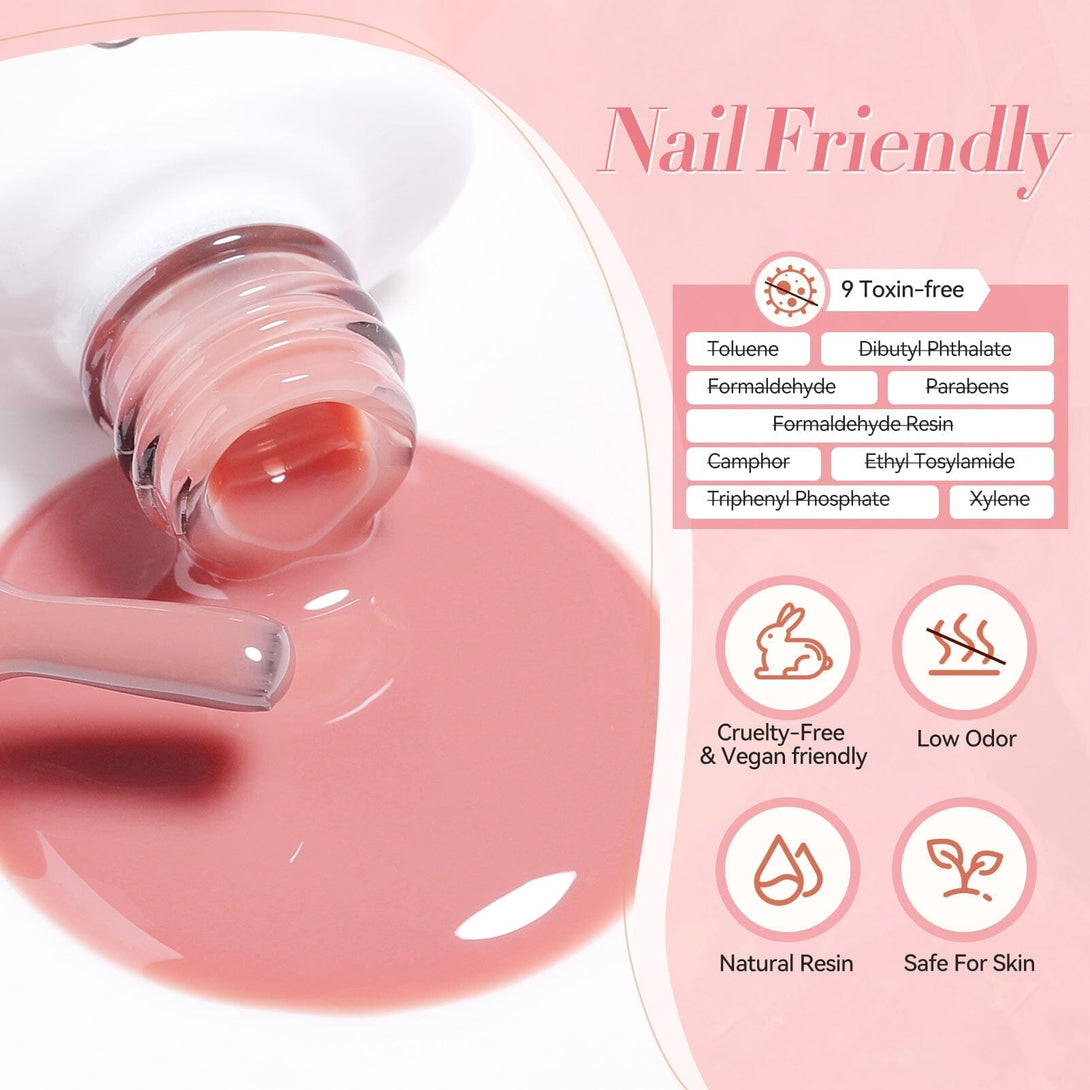 【All Under $9.99】Misty Rose 6 Colors Semi Jelly Series Gel Polish Set 7ml Gel Nail Polish BORN PRETTY 