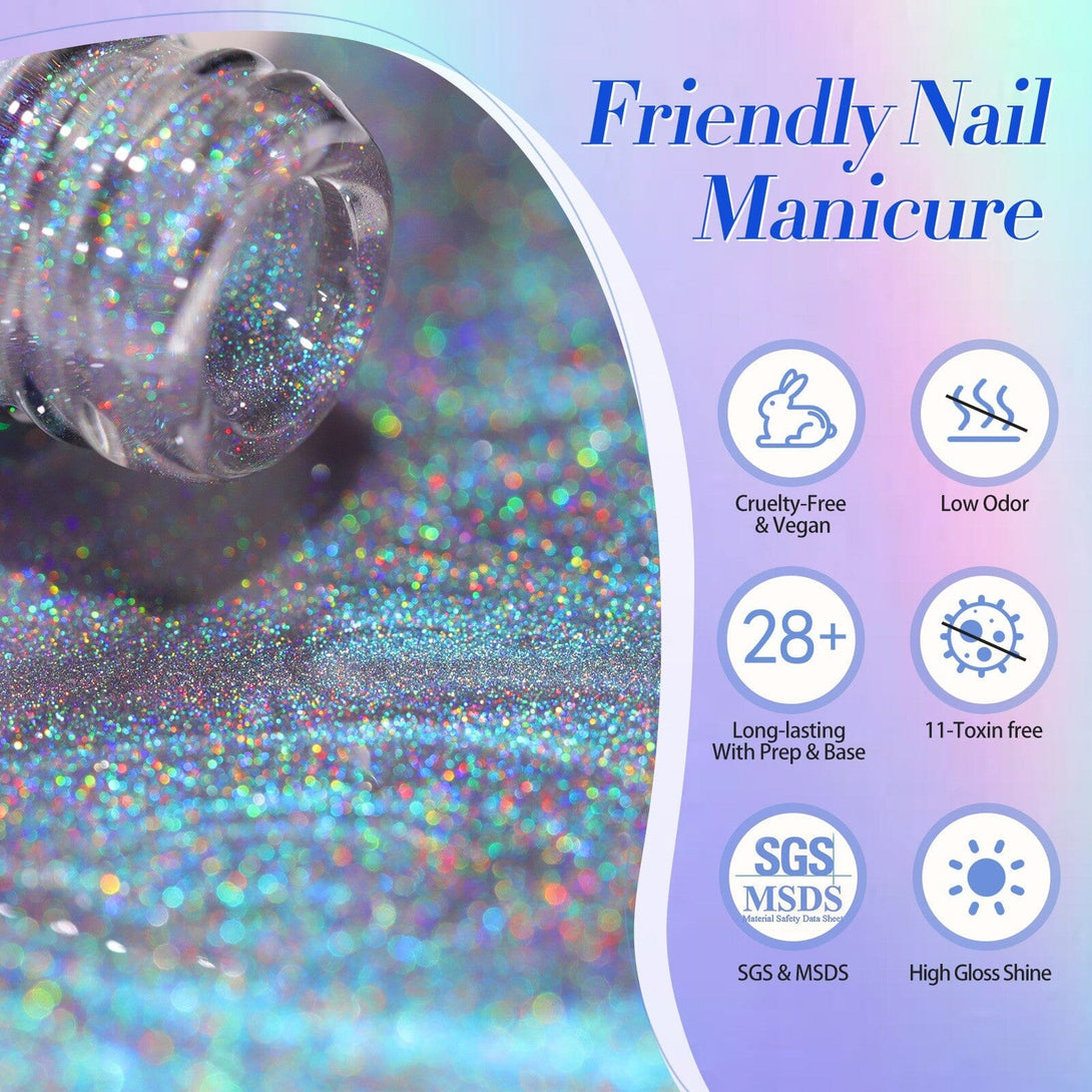 15ml Holo Glass Cat Magnetic Gel-Blue Gel Nail Polish BORN PRETTY 