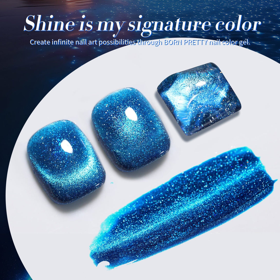 Blue Reflective Cat Magnetic Gel Polish 15ml Gel Nail Polish BORN PRETTY 