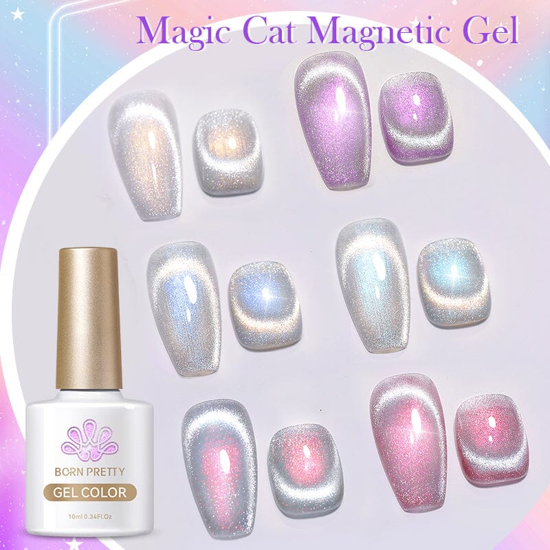 6 Colors Magic Cat Magnetic Gel 10ml Gel Nail Polish BORN PRETTY 