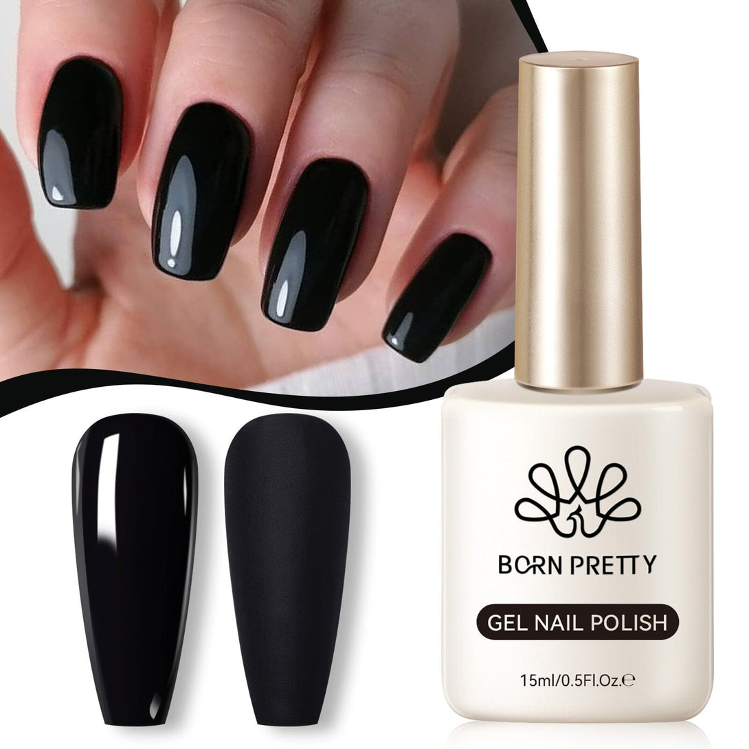 Black Hema-Free Color Gel Polish #01 15ml Gel Nail Polish BORN PRETTY 