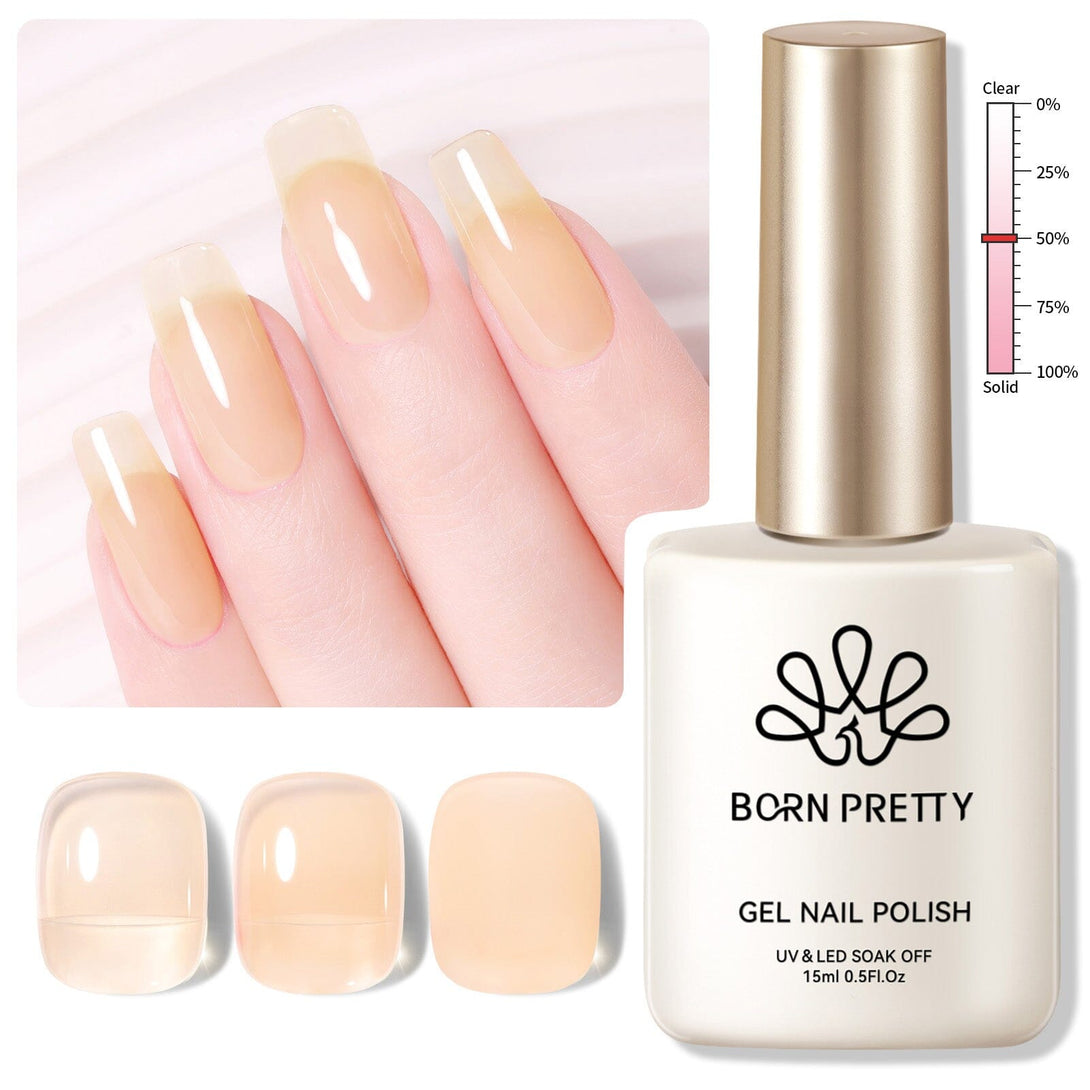 X-Jelly Gel HEMA FREE Semi Jelly Gel Yellow #07 15ml Gel Nail Polish BORN PRETTY 