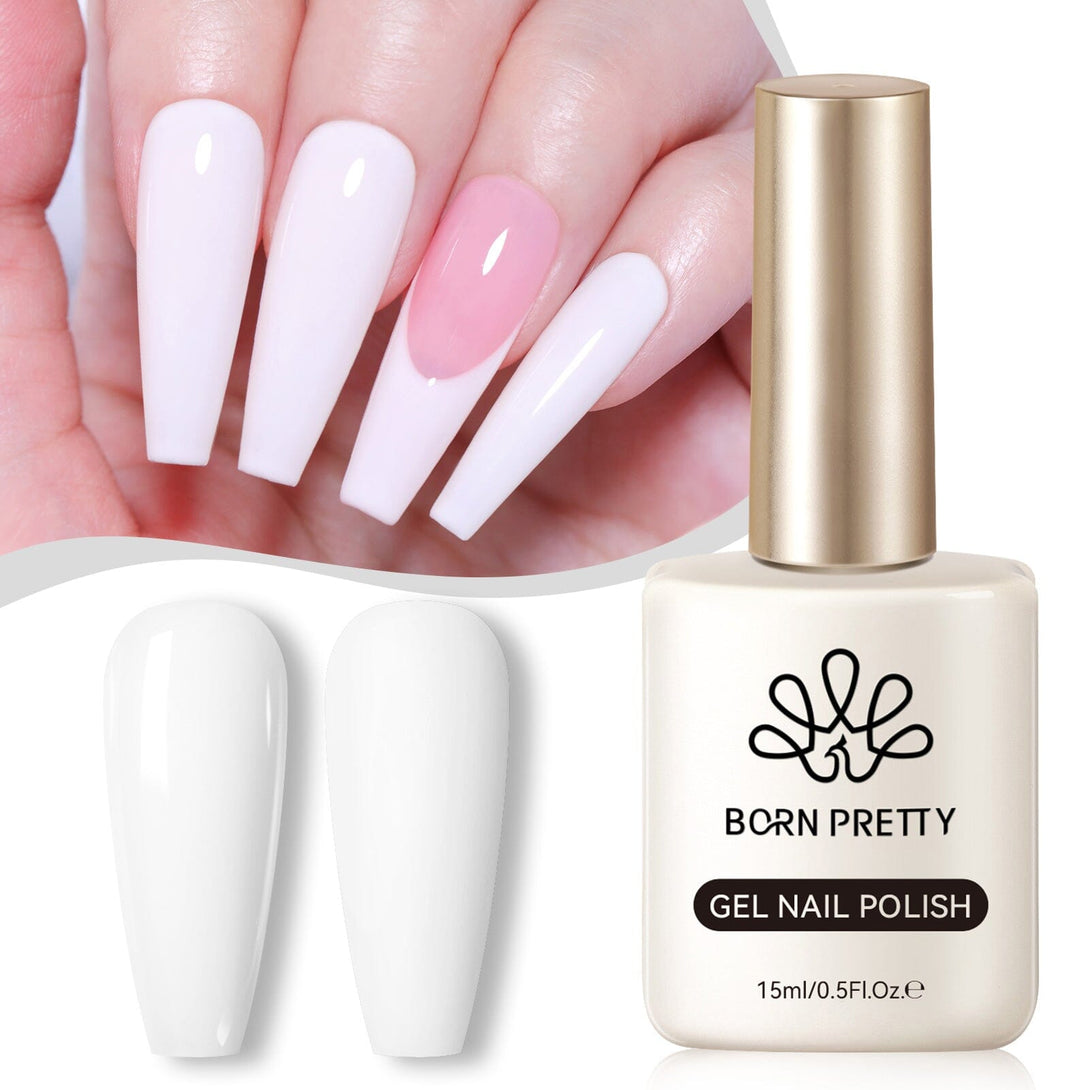 White Hema-Free Color Gel Polish #02 15ml Gel Nail Polish BORN PRETTY 