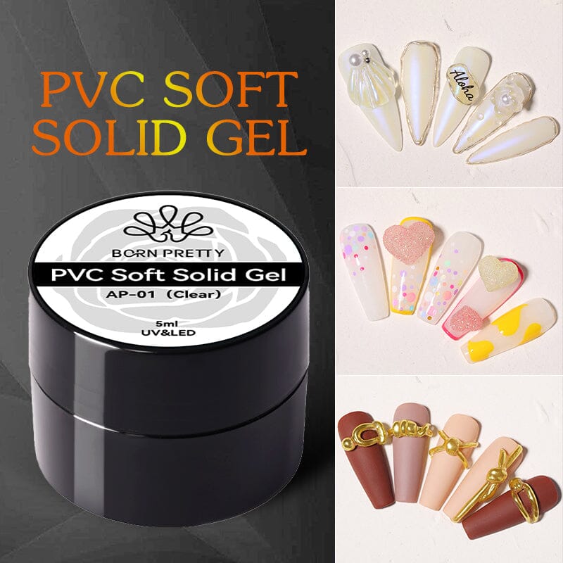 Clear PVC Soft Solid Gel 5ml Gel Nail Polish BORN PRETTY 