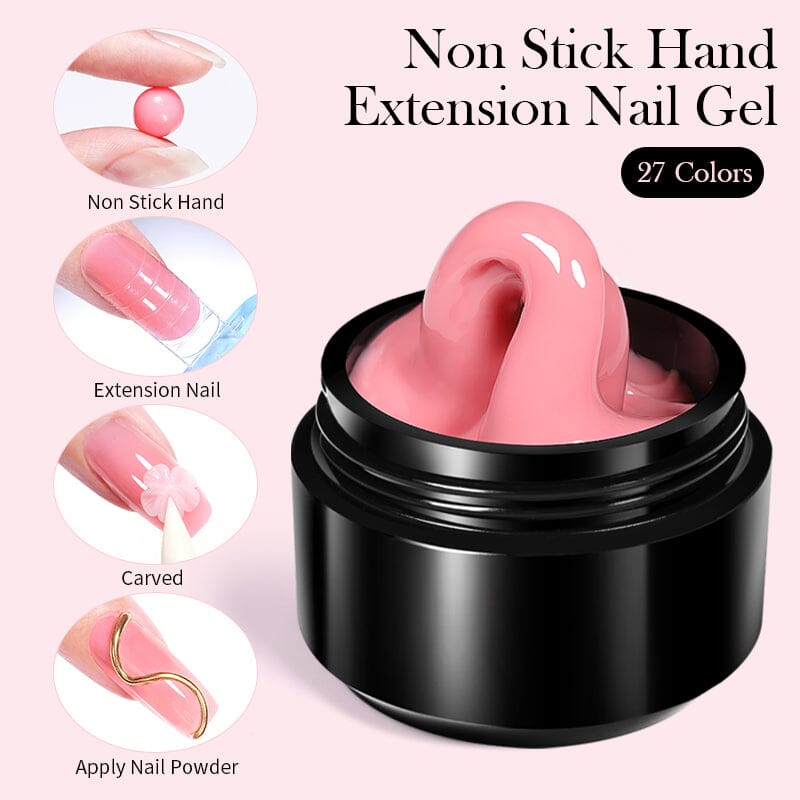 Pink Glitter Non Stick Hand Extension Nail Gel NSG18 15ml Gel Nail Polish BORN PRETTY 