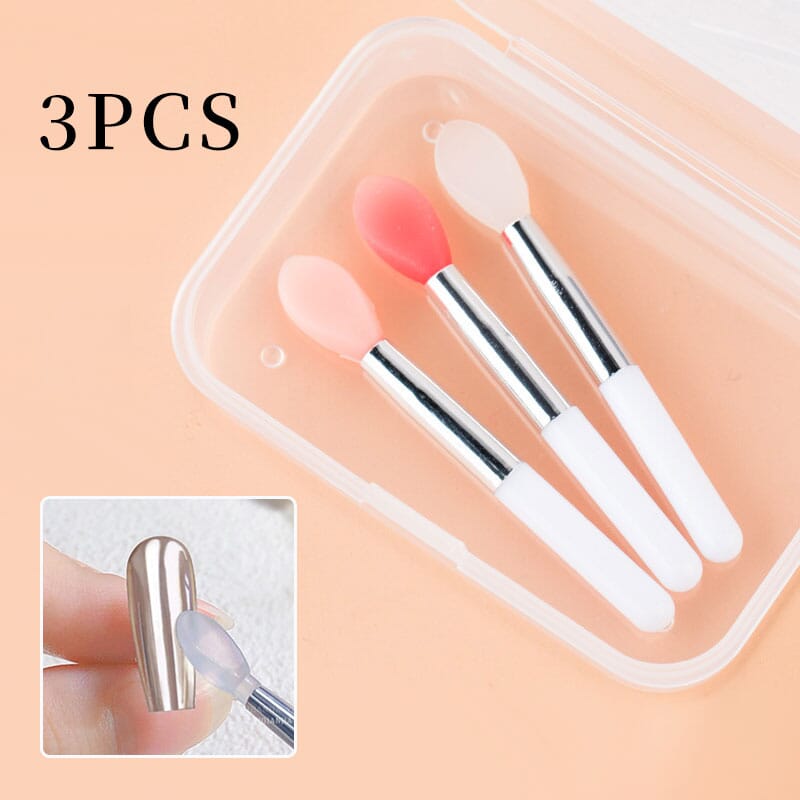 3pcs Nail Art Silicone Applicator Sticks (Pink, Clear, Red) Tools & Accessories No Brand 