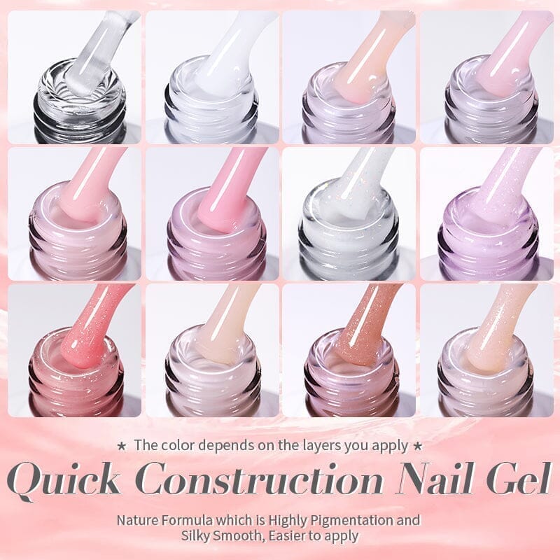 Nude Color Quick Construction Nail Gel QC15 10ml Gel Nail Polish BORN PRETTY 