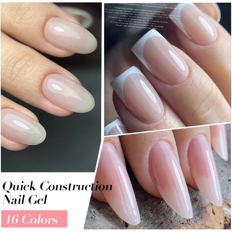 Nude Glitter Quick Construction Nail Gel QC12 10ml Gel Nail Polish BORN PRETTY 